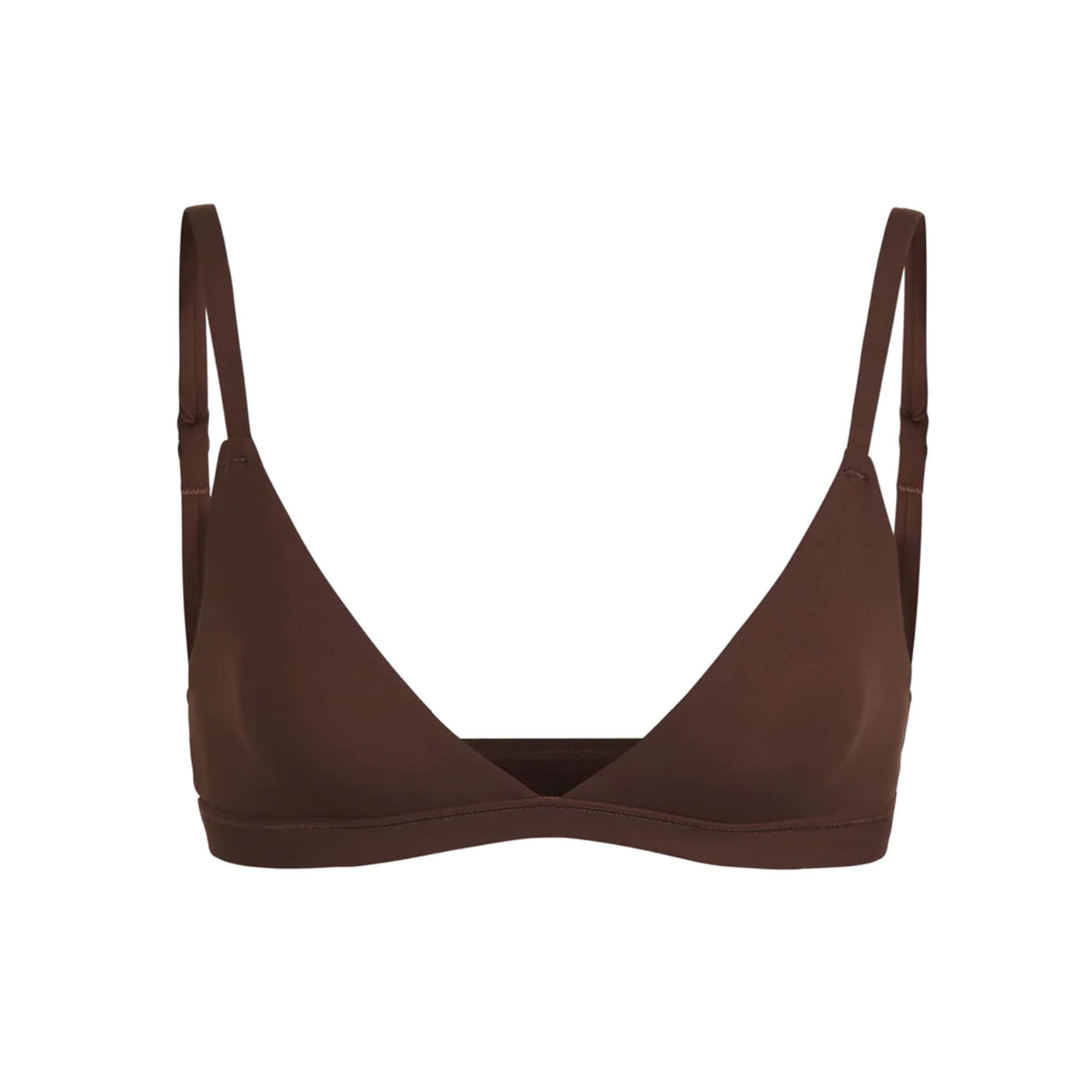 Skims Fits Everybody Lace Trim Triangle Bralette In Cocoa