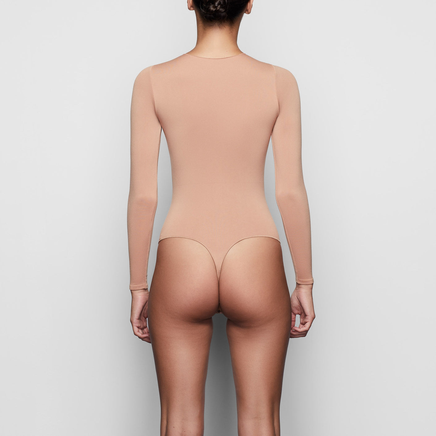 Seamless Sculpt Long Sleeve Thong Bodysuit - Sienna