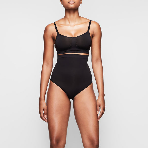 HOTALFA Mid-Waist Thong Shapewear for Women Tummy Control Seamless Body  Shaper Panty (S, Black) at  Women's Clothing store