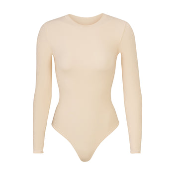 Fits Everybody Long Sleeve Crew Neck Bodysuit - Sand | SKIMS