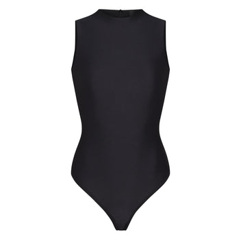 SKIMS Disco Mock Neck Bodysuit - Onyx | SKIMS