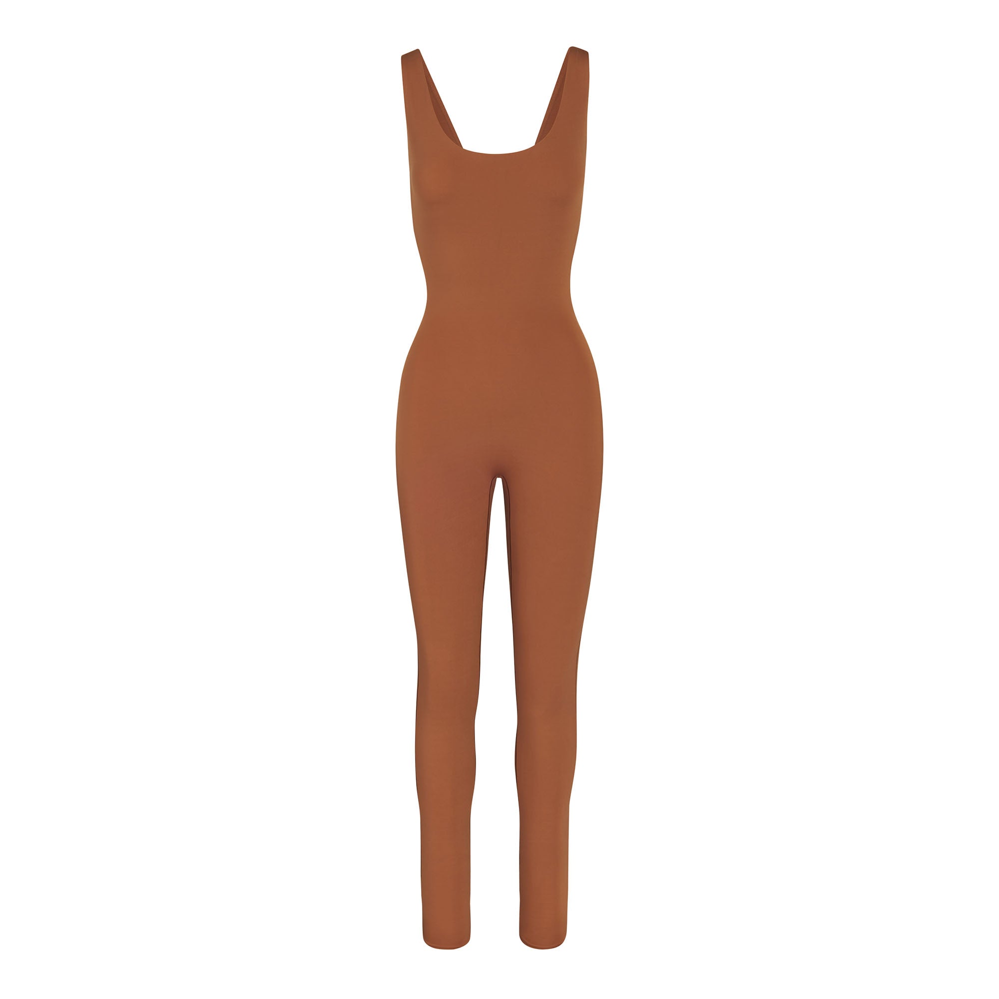 All-In-One Scoop Neck Onesie - Caramel | SKIMS