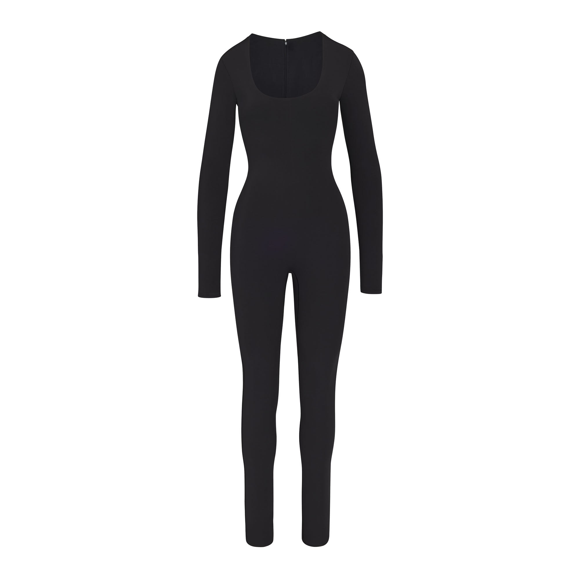 All-In-One Scoop Neck Long Sleeve Onesie - Onyx | SKIMS