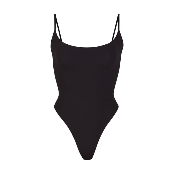 Body Basics Molded Underwire Thong Bodysuit - Onyx
