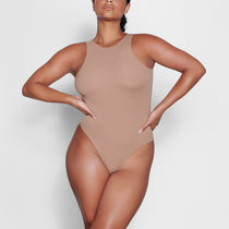 SKIMS, Tops, Nwot Skims Contour Lift Molded Cup Thong Bodysuit Sienna  Straight Neck