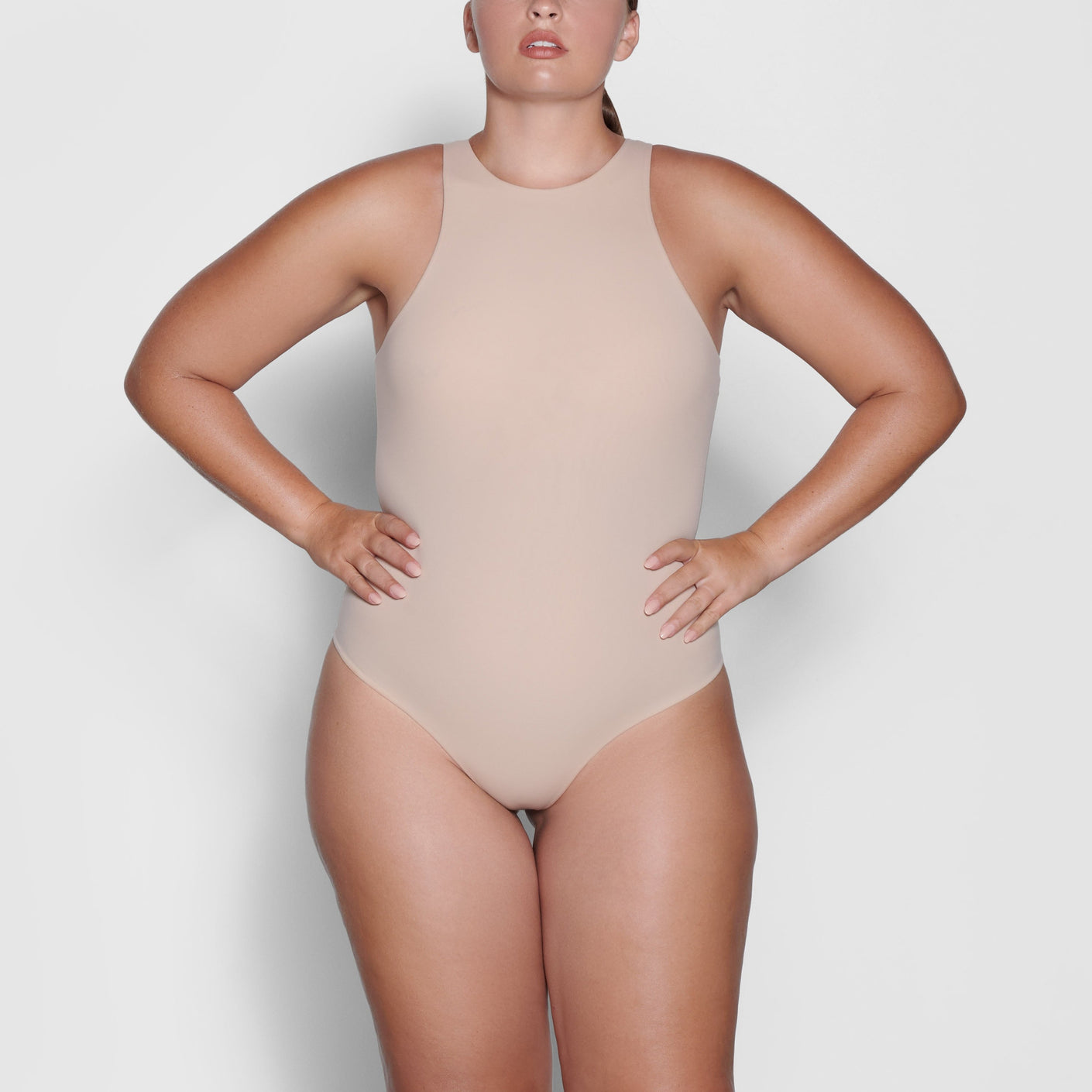 Fits Everybody High Neck Bodysuit In Mica