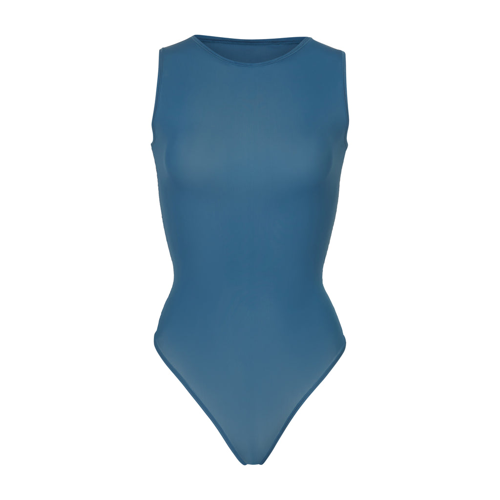 Jelly Sheer Crew Neck Bodysuit - Ocean | SKIMS