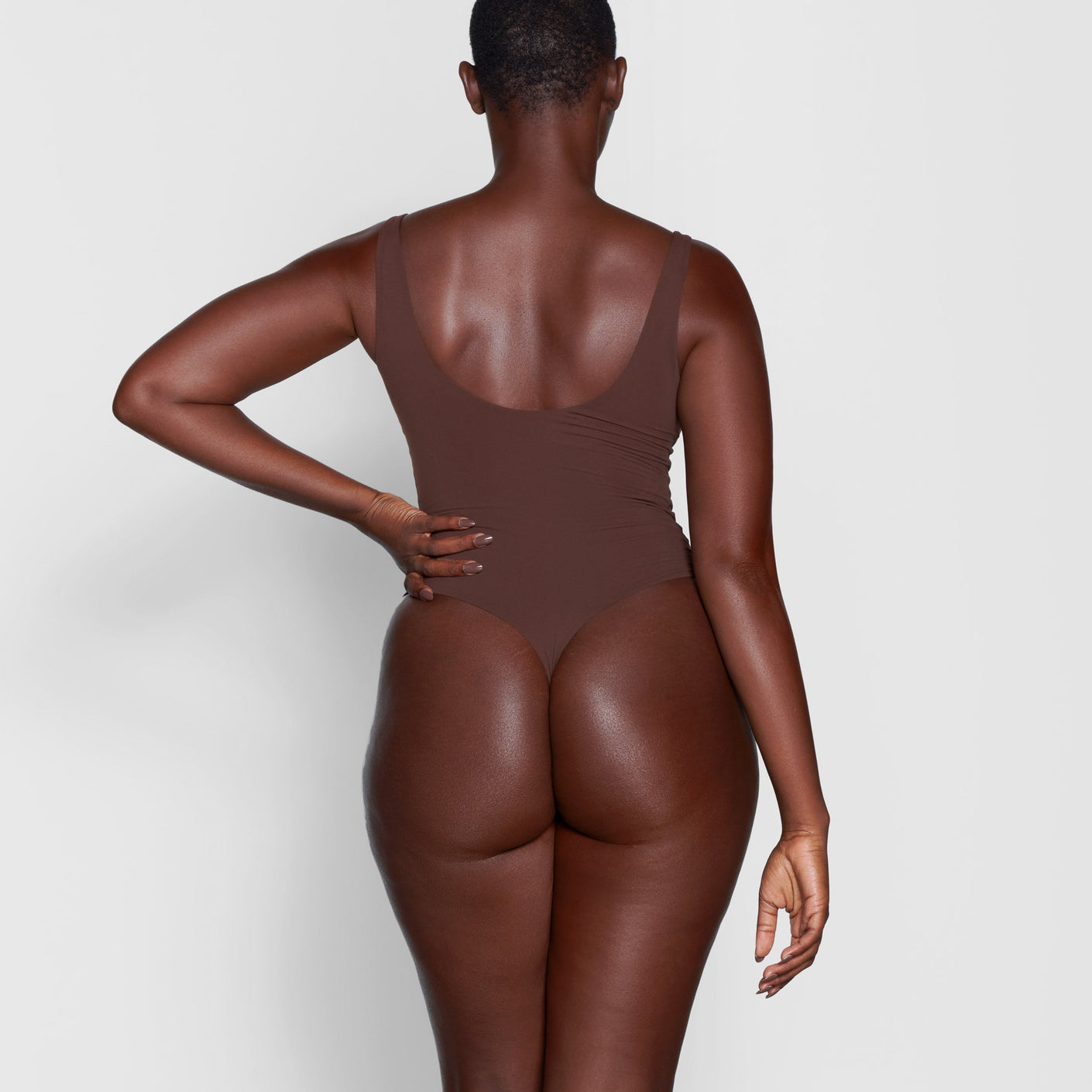 SKIMS Wet Jersey Cutout Bodysuit Cocoa Women's - Depop