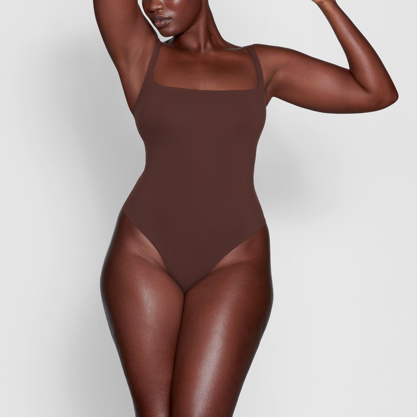 Fits Everybody Square Neck Bodysuit - Cocoa