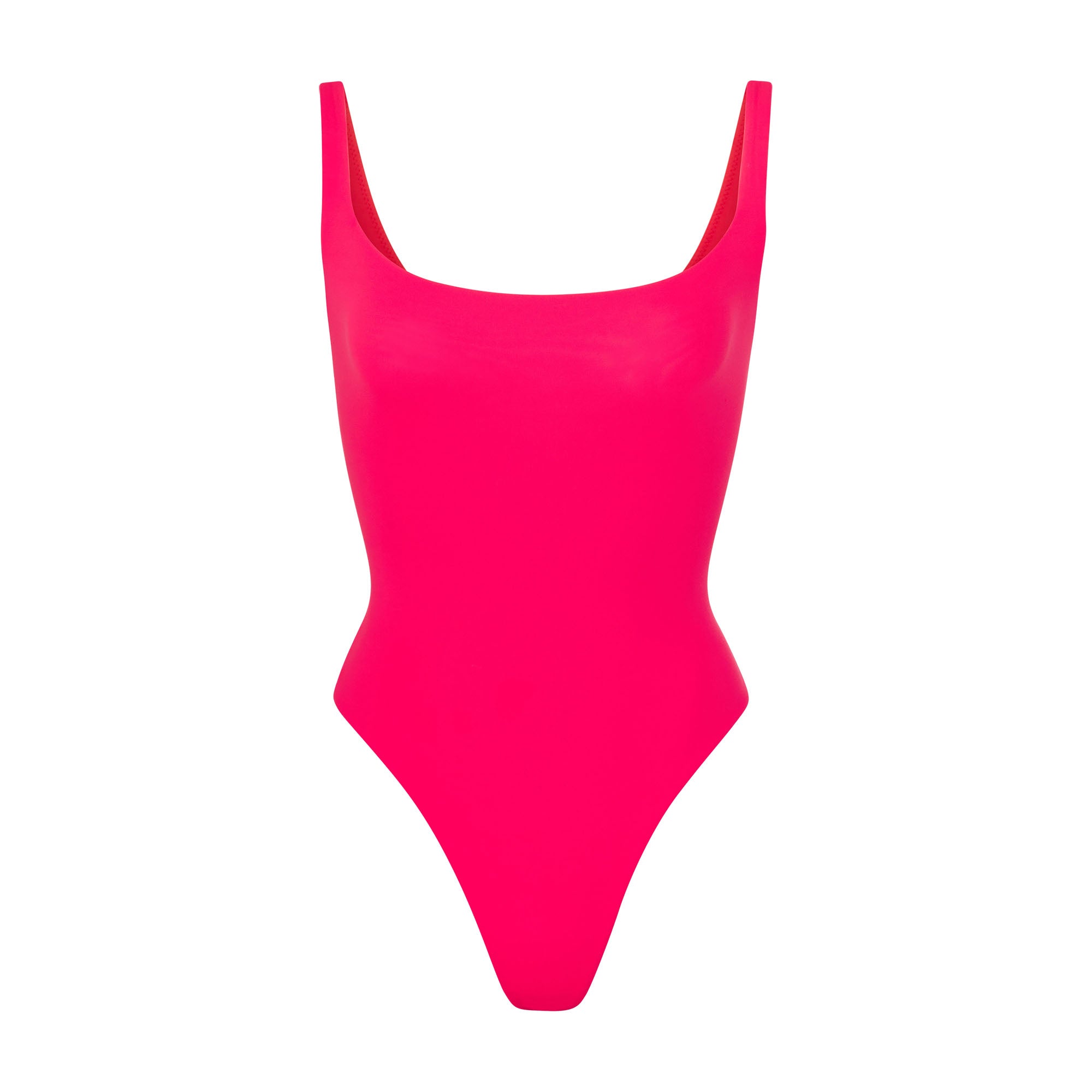 Fits Everybody Square Neck Bodysuit - Ultra Pink | SKIMS