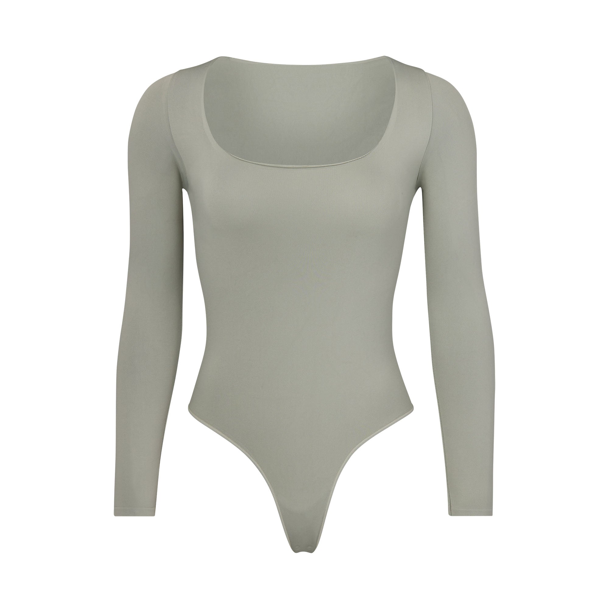 ESSENTIAL LONG SLEEVE SCOOP NECK BODYSUIT | ONYX