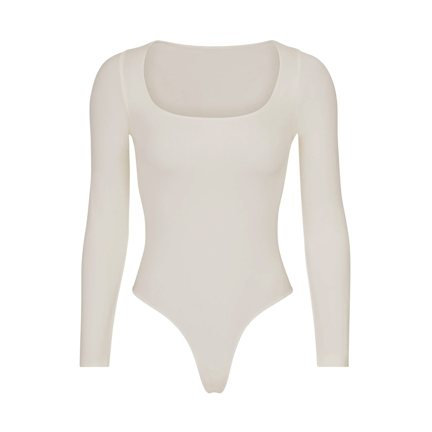 ESSENTIAL LONG SLEEVE SCOOP NECK BODYSUIT - BONE | SKIMS