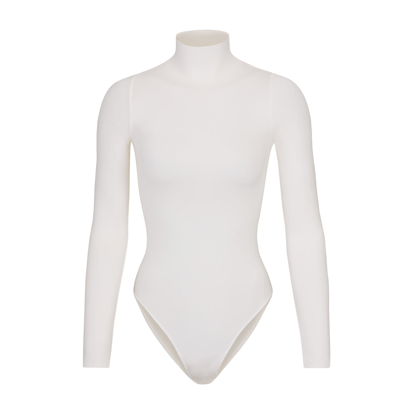 ESSENTIAL MOCK NECK LONG SLEEVE BODYSUIT - MARBLE | SKIMS