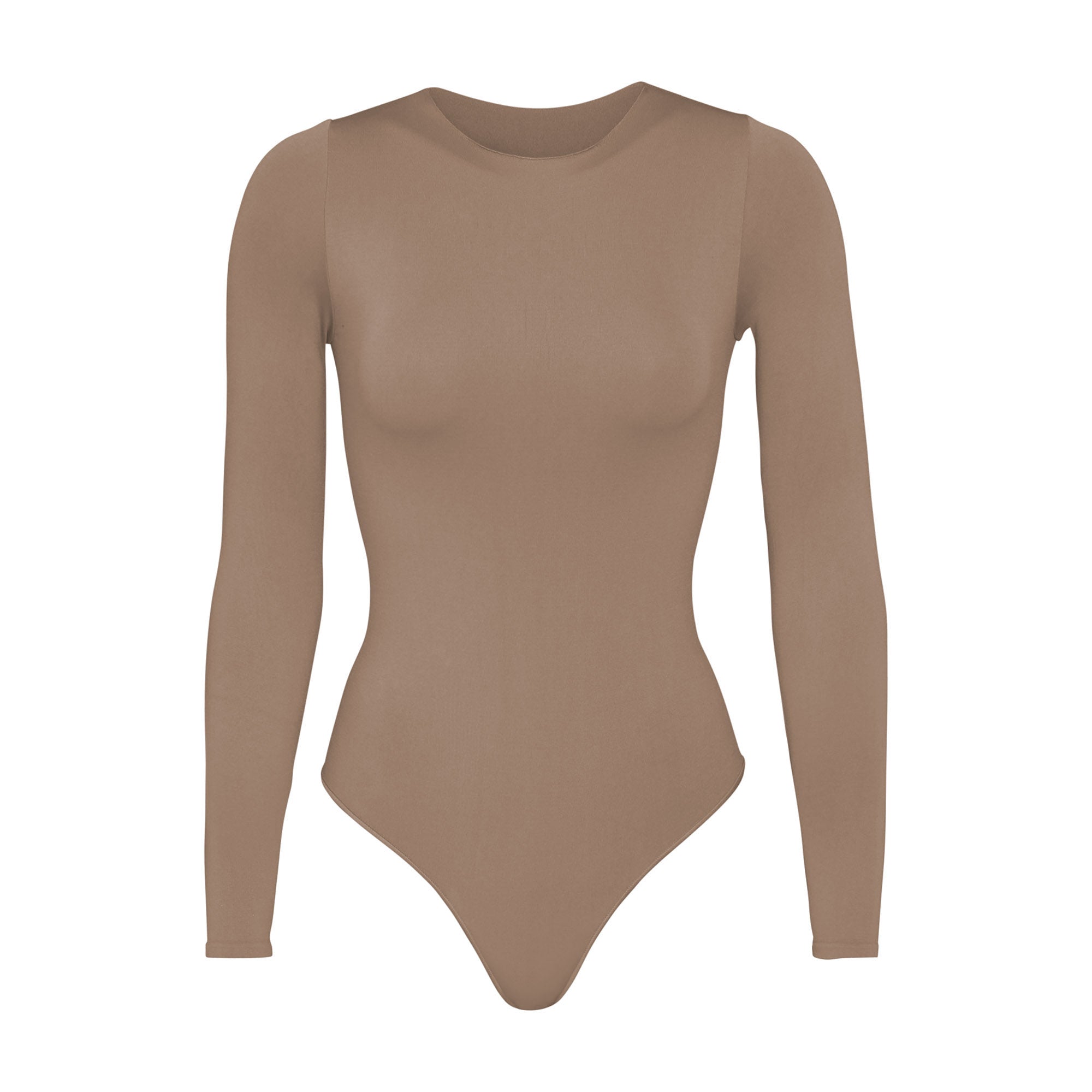 ESSENTIAL CREW NECK LONG SLEEVE BODYSUIT - DESERT | SKIMS