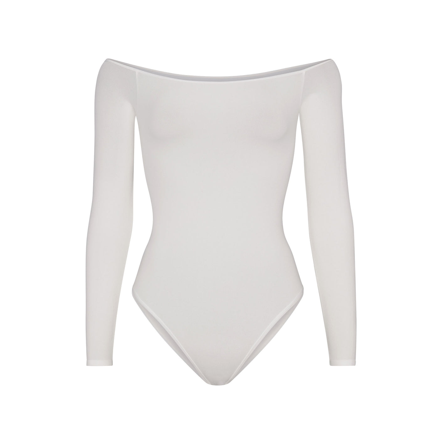 Light Essential Off The Shoulder Bodysuit - Marble | SKIMS