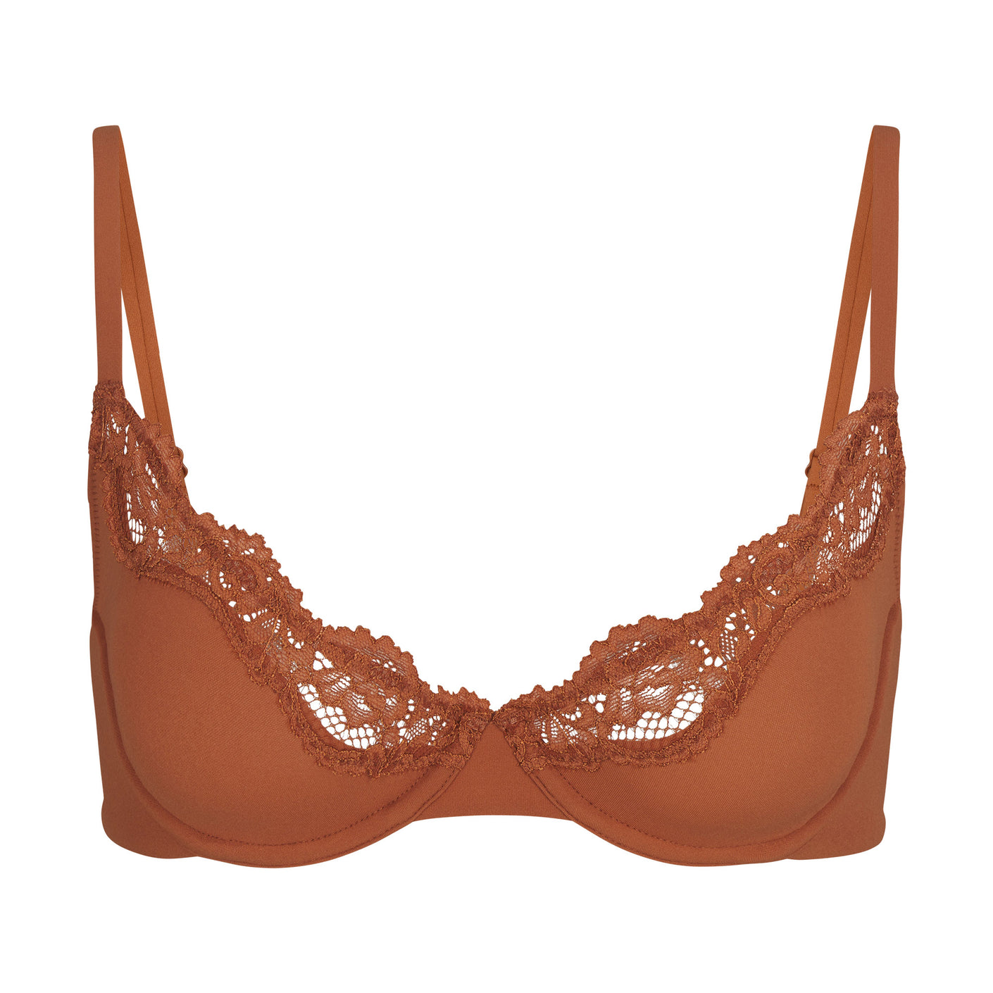 Track Fits Everybody Lace Unlined Scoop Bra - Taffy - 36 - F at Skims