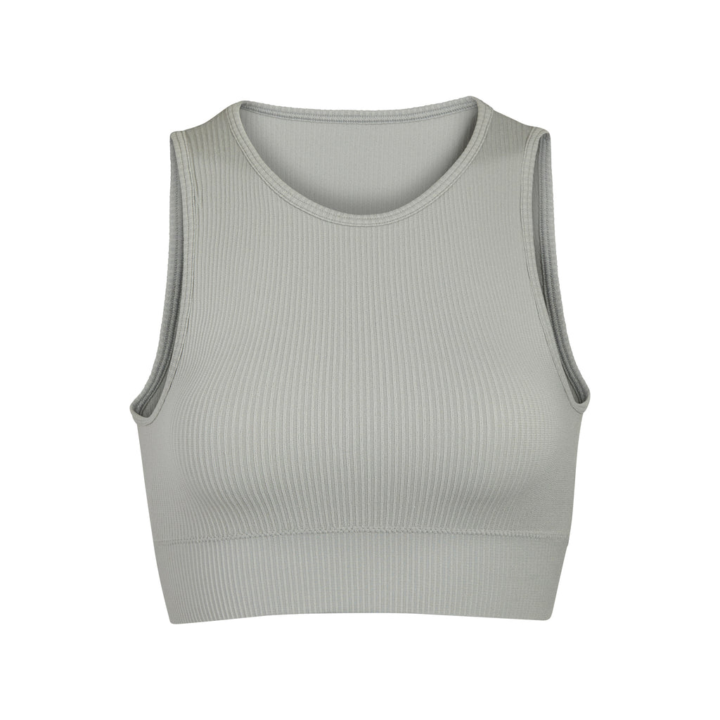 Stretch Rib High Neck Bra - Sea Haze | SKIMS