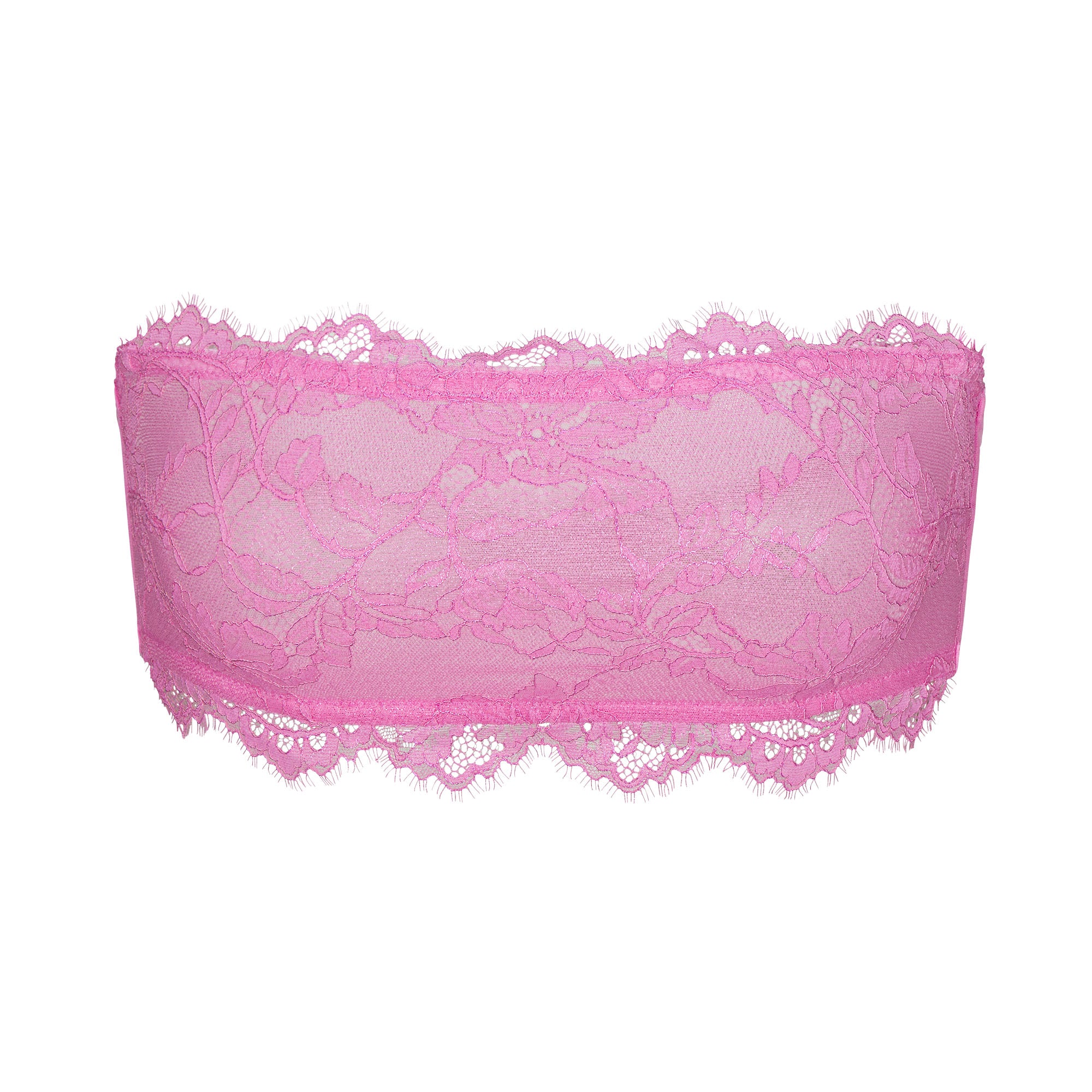 SKIMS LACE BANDEAU | BUBBLE GUM - SKIMS LACE BANDEAU | BUBBLE GUM