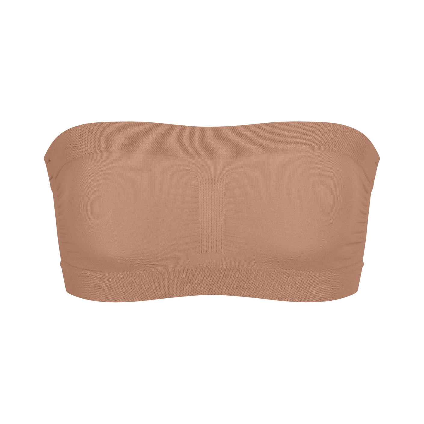 Skims Seamless Sculpt Bandeau Bra in Brown