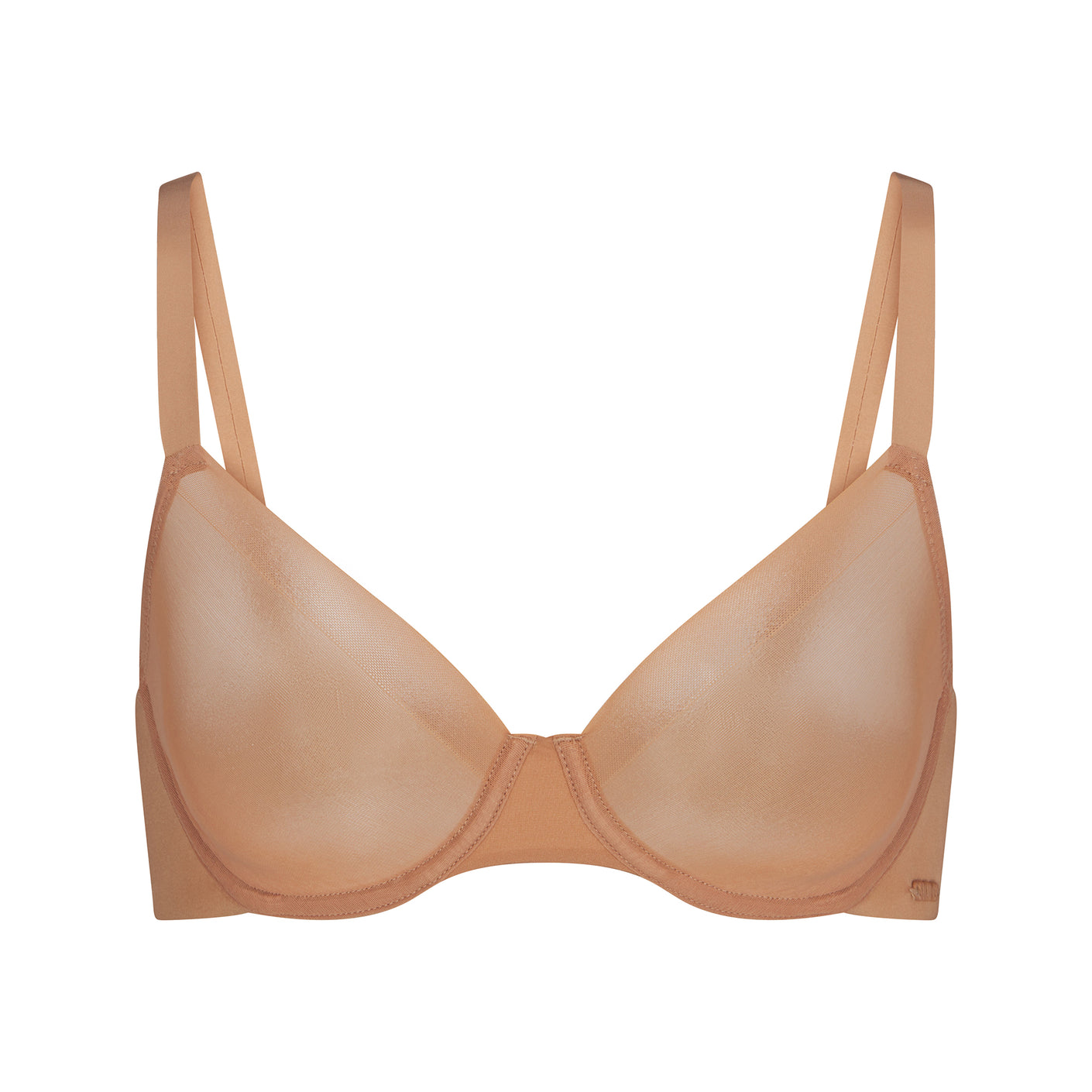 No Show Molded Unlined Demi Bra, Deep Neutral, 38D