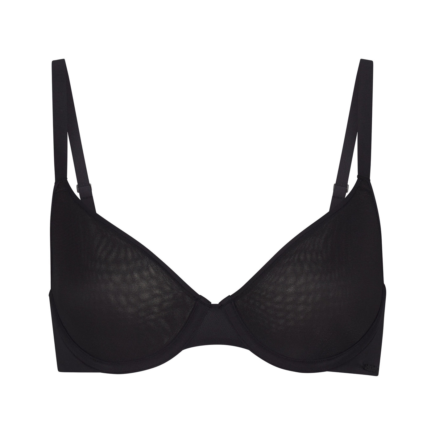 Track No Show Unlined Demi Bra - Onyx - 44 - A at Skims