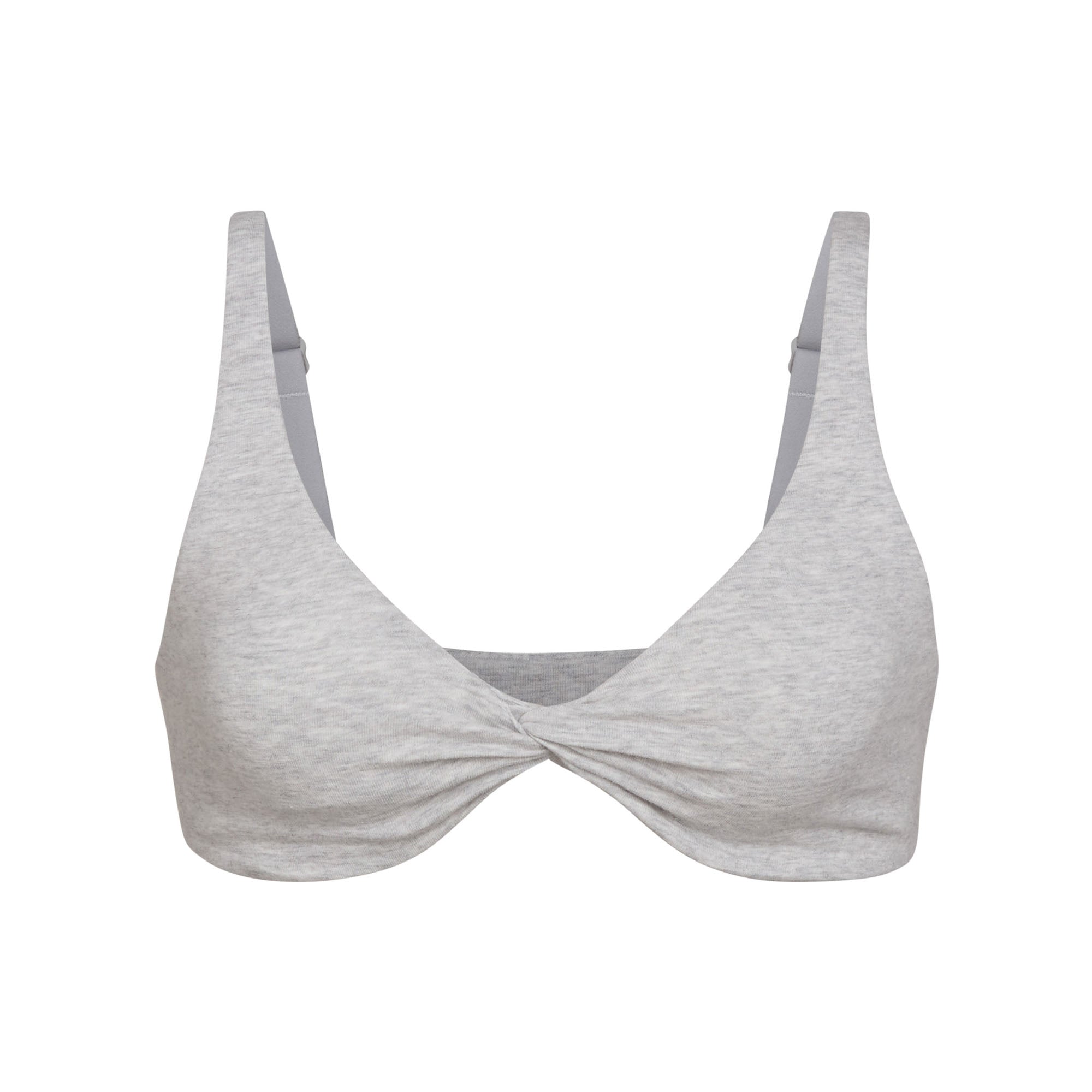 Twist Skimpy Scoop Bralette - Light Heather Grey | SKIMS