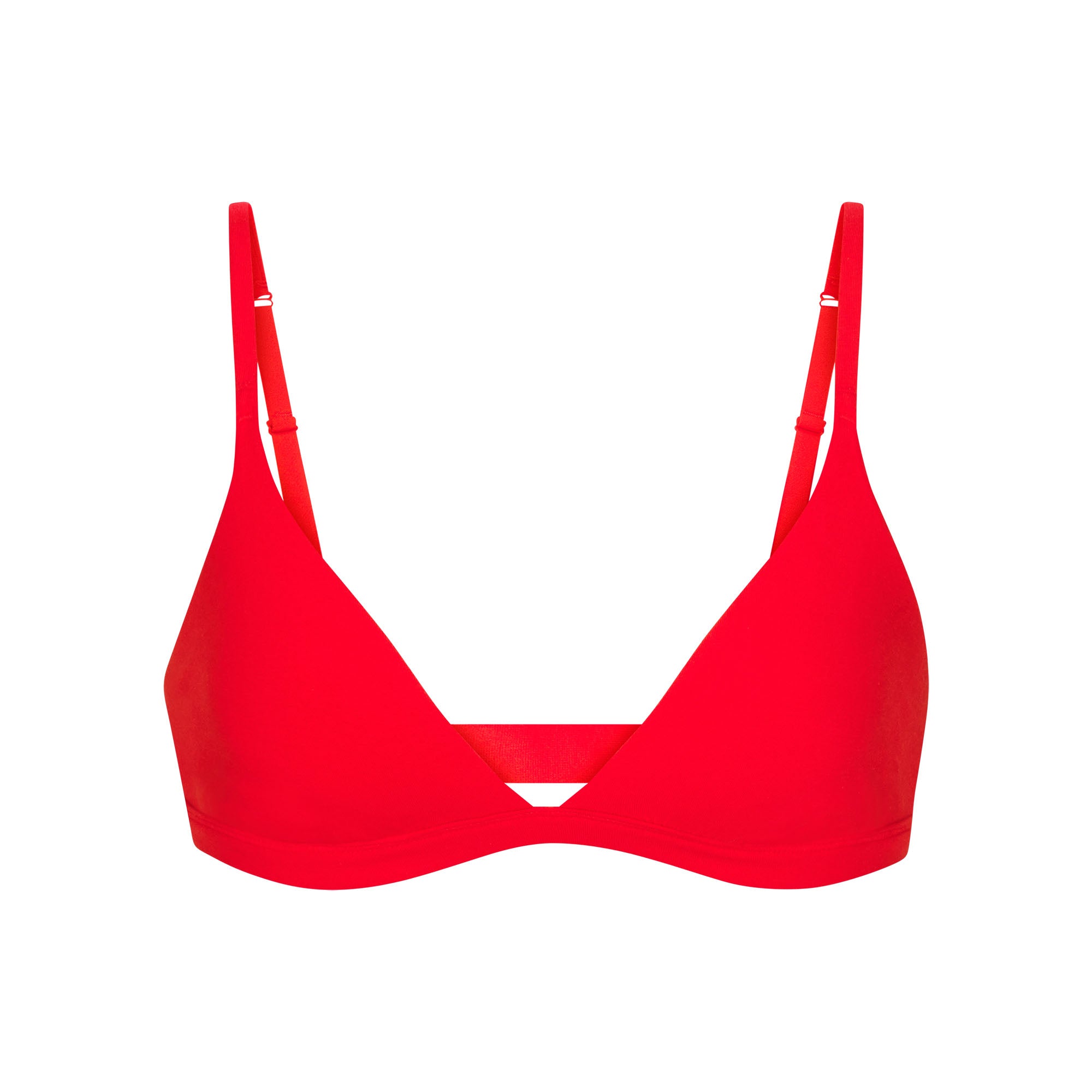 COTTON JERSEY TRIANGLE BRALETTE | RUBY