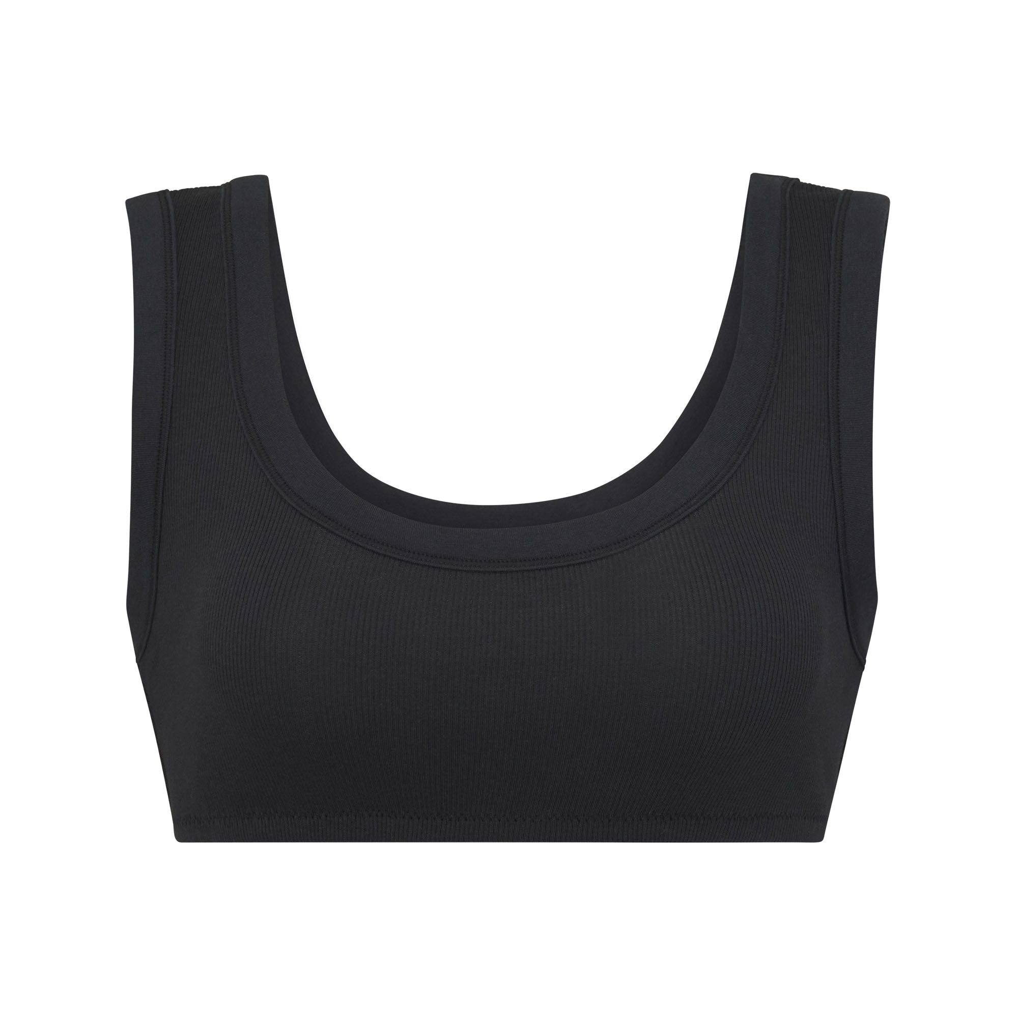 Cotton Rib Scoop Bralette - Soot | SKIMS