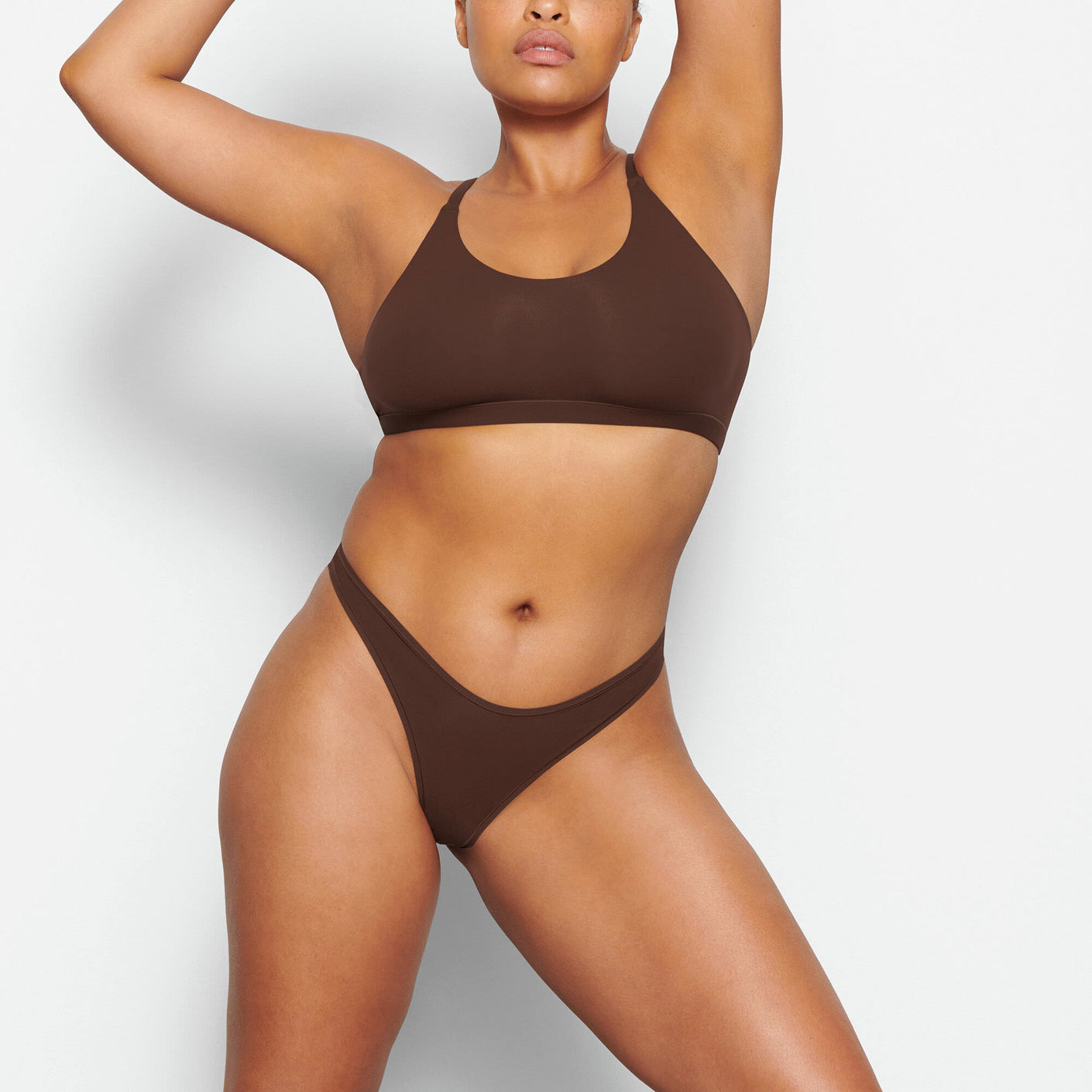 Track Fits Everybody Crossover Bralette - Cocoa - 4X at Skims