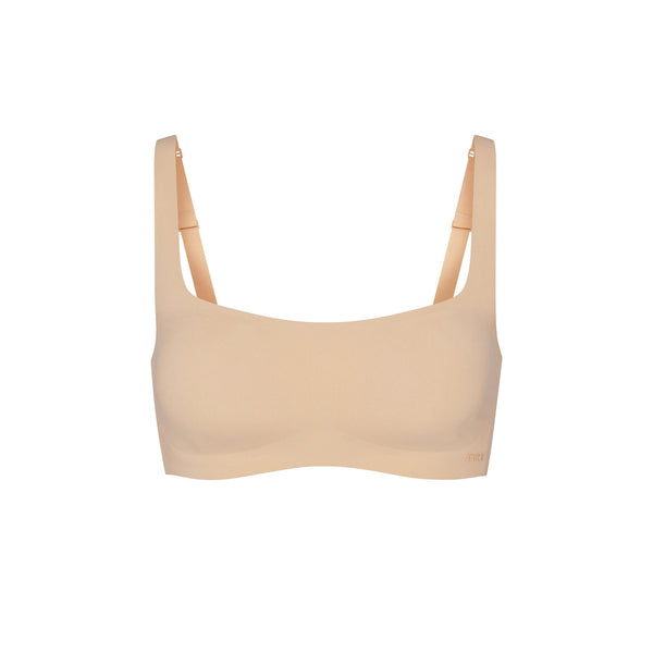 Skins Solid Non Padded Non-Wired Scoop Neck Cami Bra - Caramel