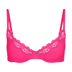 Bubblegum Triangle Bralette  Cute Playful Pink Star Silk Lingerie Bra –  Evgenia LLC