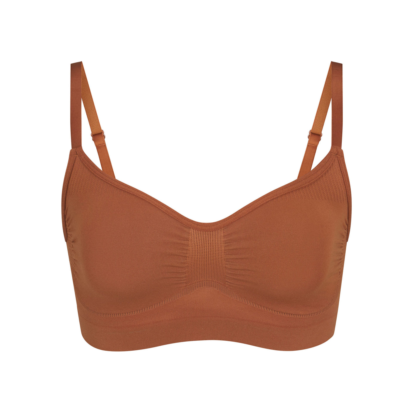 Skims Seamless Sculpt Sretch-woven Bandeau Bra in Brown