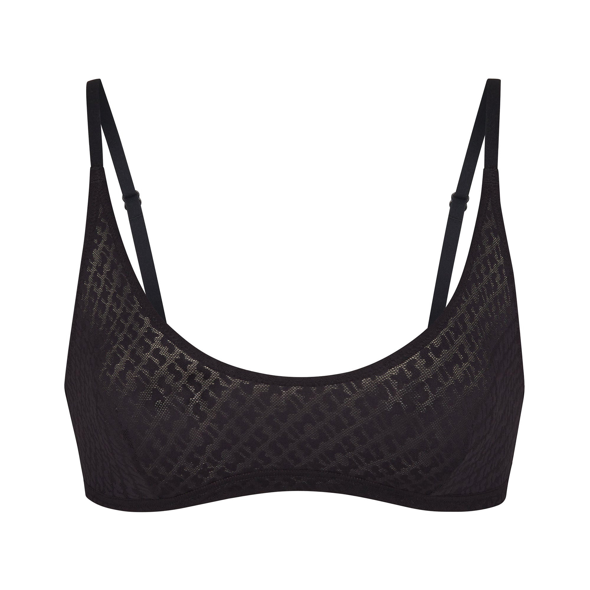 Logo Mesh Skimpy Triangle Bralette - Onyx | SKIMS