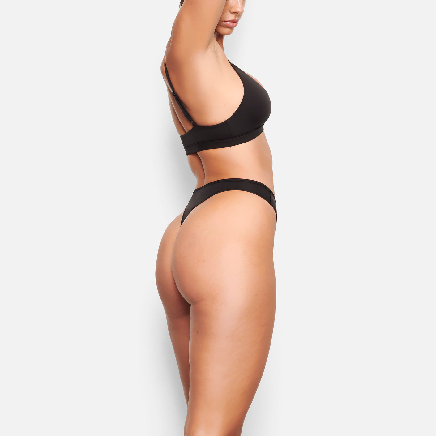 NWT Skims Womens Micro Coding Triangle Bikini Bra Onyx BR-TRI-1405