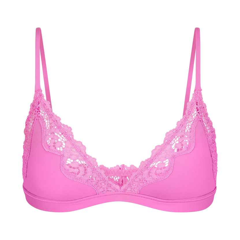 Fits Everybody Lace Triangle Bralette - Neon Orchid | SKIMS