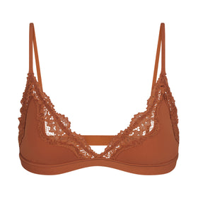 Talula Monterey Bralette: Neon Orange Lace