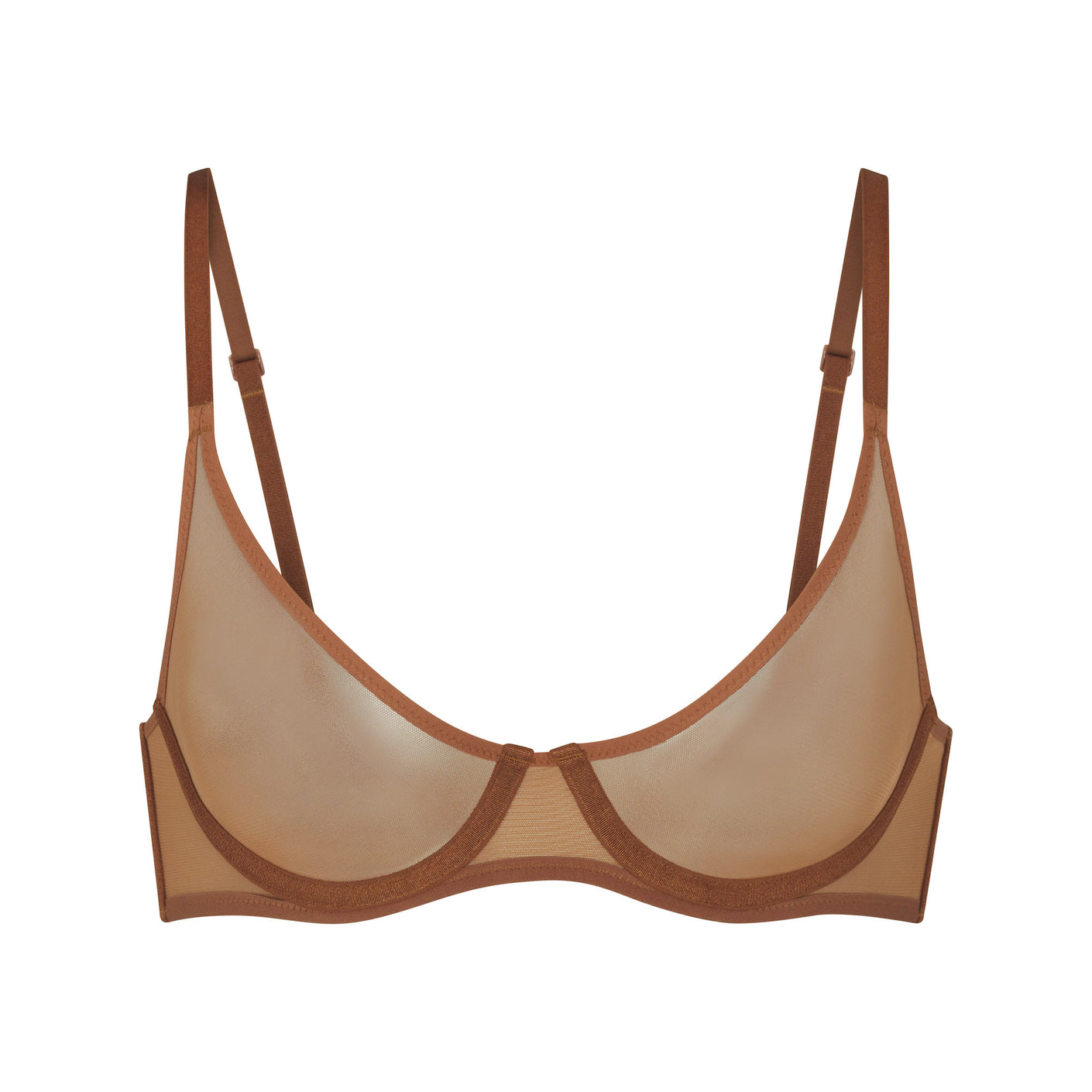 Track Fits Everybody Corded Lace Unlined Scoop Bra - Clay - 42 - G at
