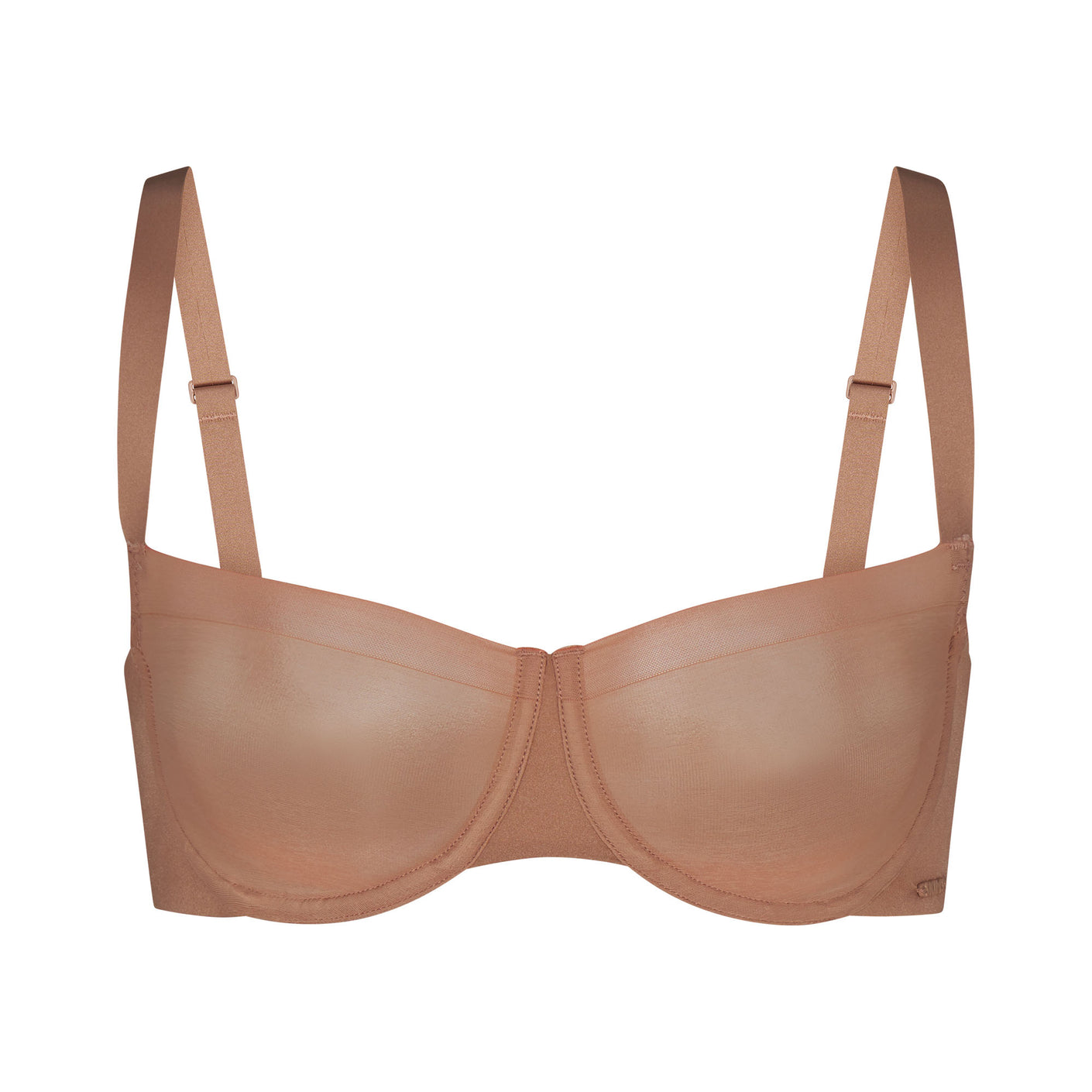 Amber Modern Mesh Balconette Bra In Pink