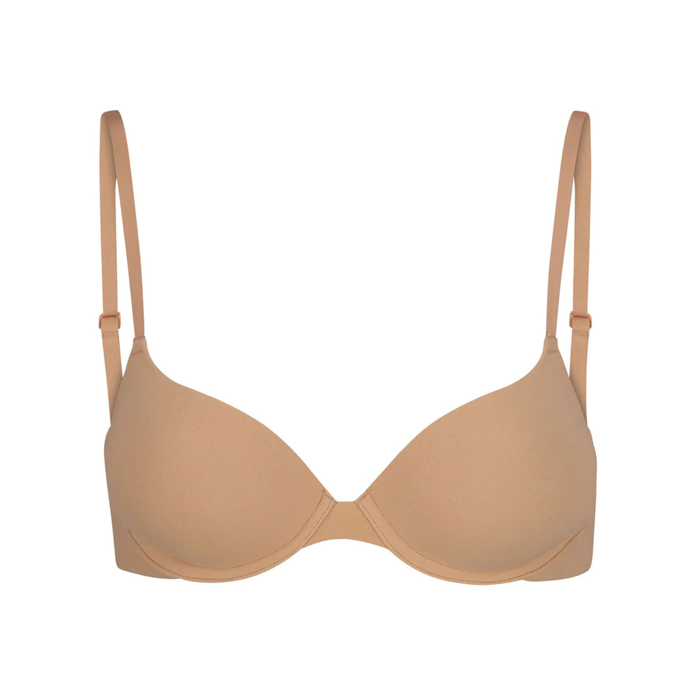 Skims Fits Everybody T-Shirt Push-Up Bra Umber Padded Underwire Taupe Mauve  36A