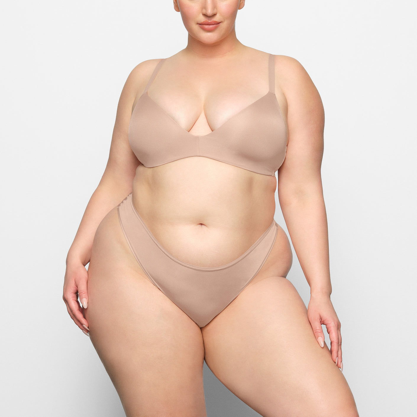 SKIMS NWT 36D Wireless Form T-Shirt Demi Bra Clay Kim K Adjustable Nude  Comfort Size undefined - $25 New With Tags - From Cassandra