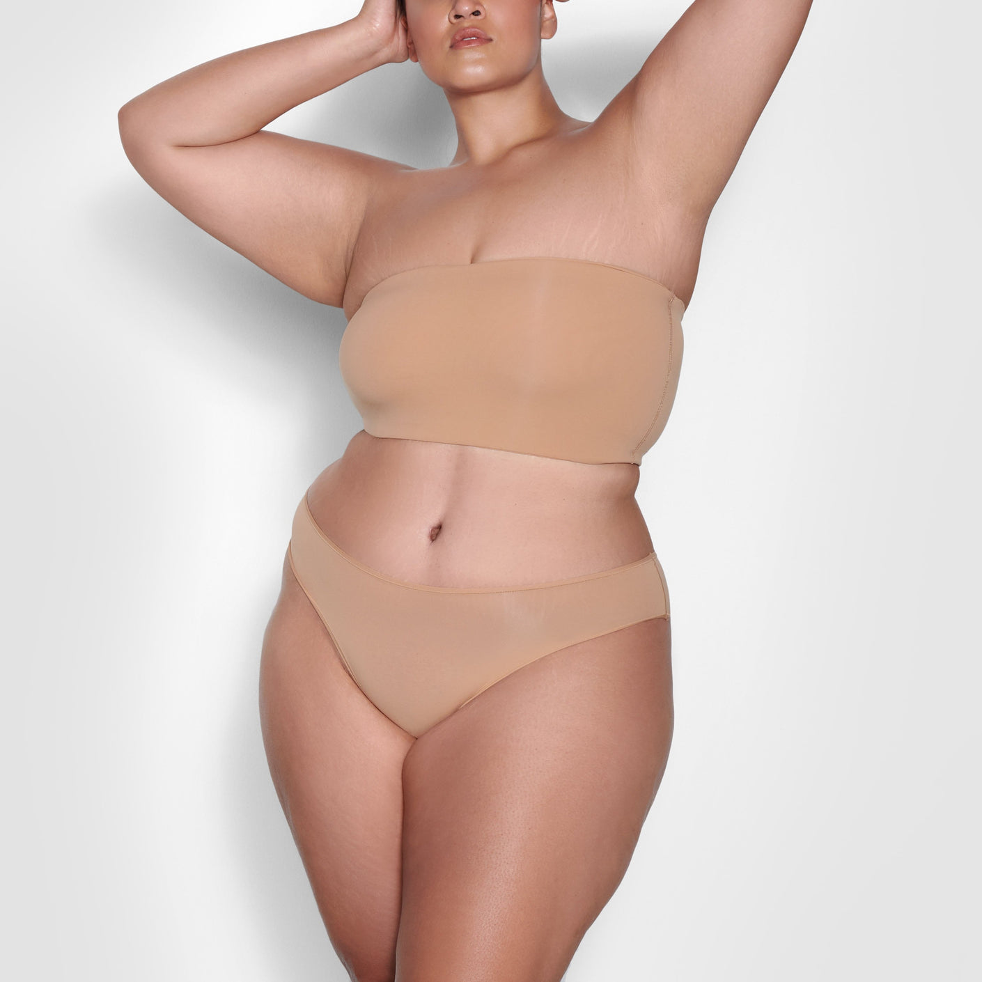 SKIMS SCULPT BANDEAU SHEER SIZE BR-BND-0254 BEIGE NEW WITH TAGS LARGE