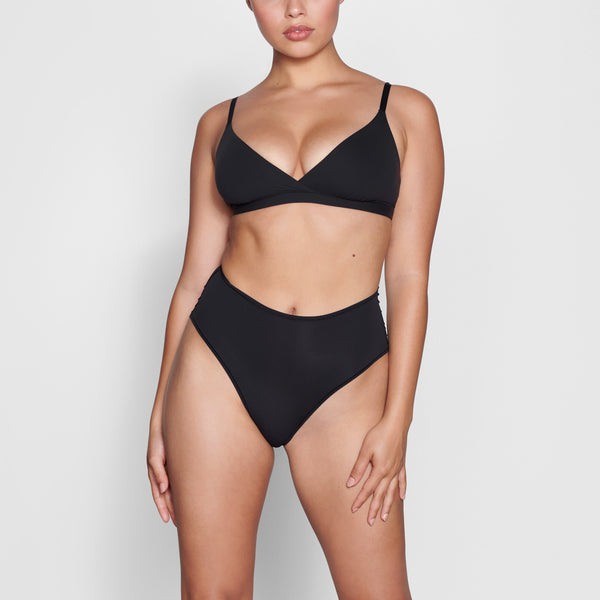 SKIMS Fits Everybody Skimpy Scoop Bralette in Onyx L Black Size L