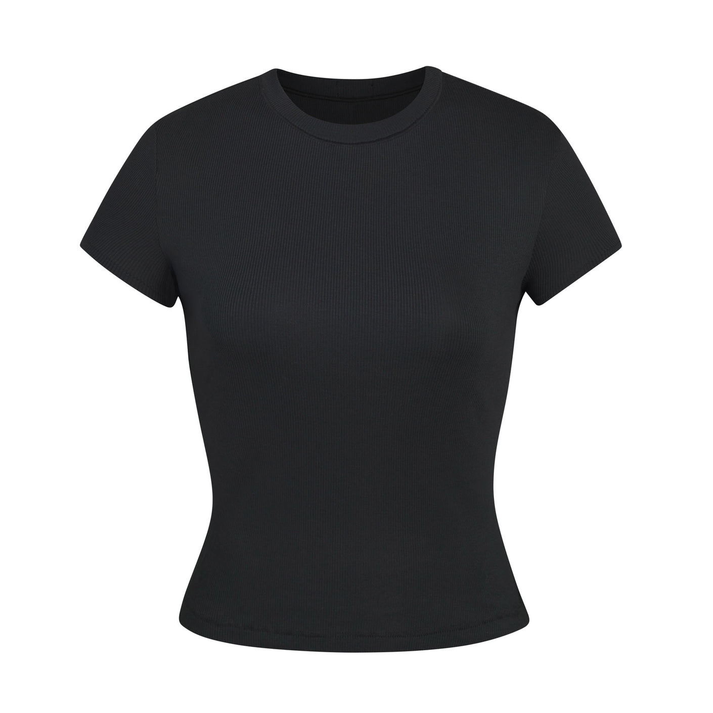 COTTON RIB T-SHIRT | SOOT