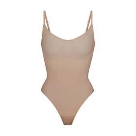 Track Deep Plunge Shapewear Bodysuit - Cocoa - M at Skims