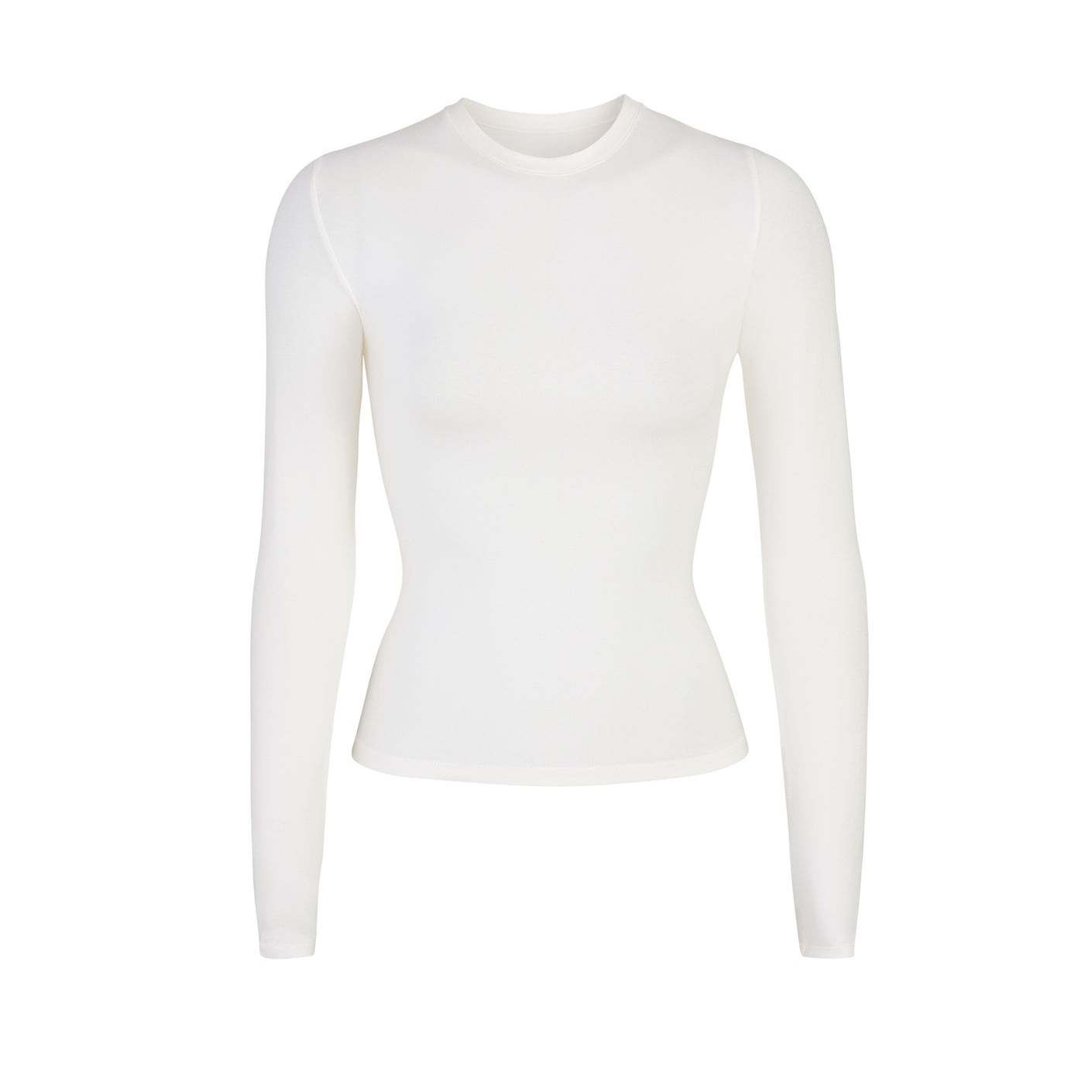 White Long-sleeved Jersey T-shirt