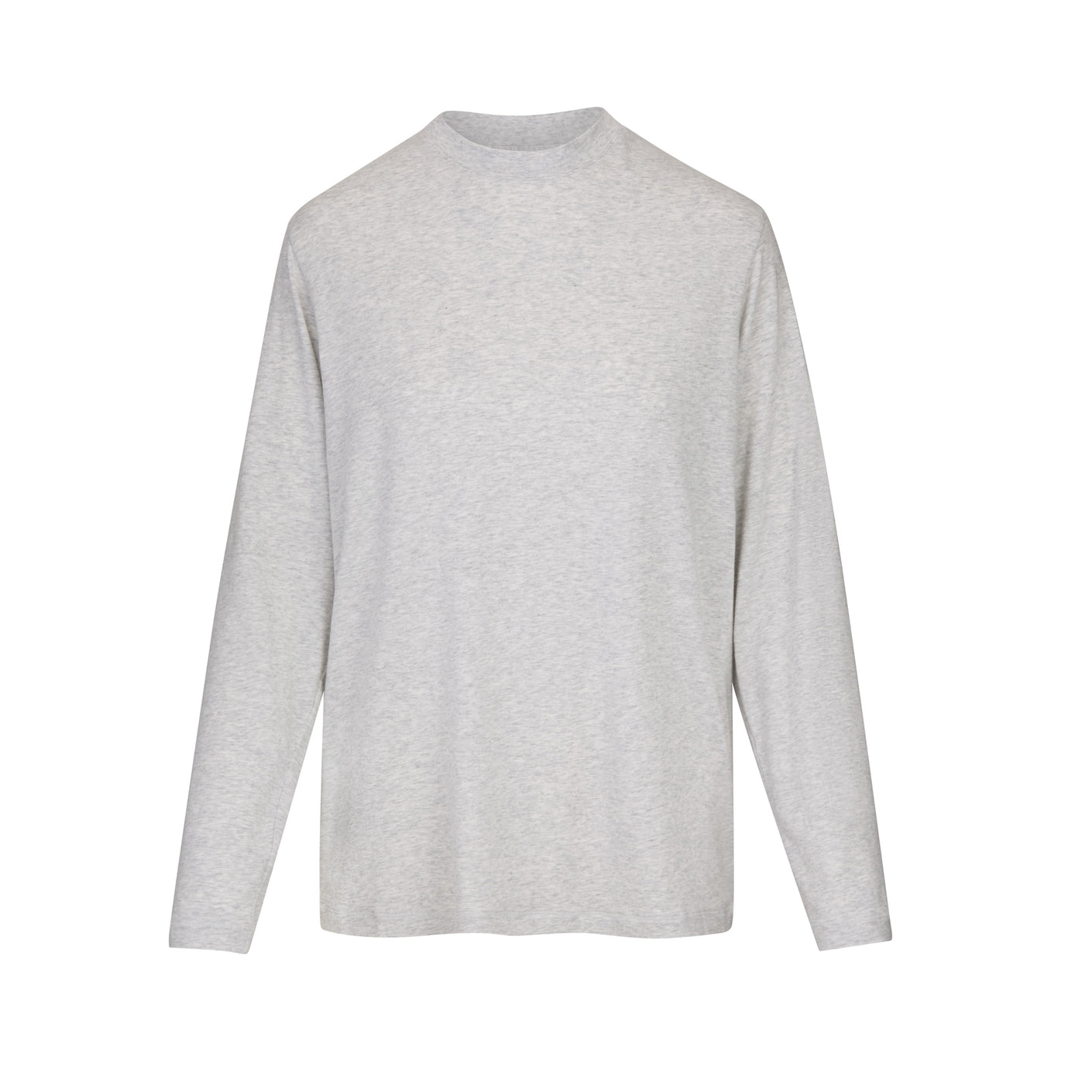 Skims Gray Cropped T-shirt In Light Heather Grey
