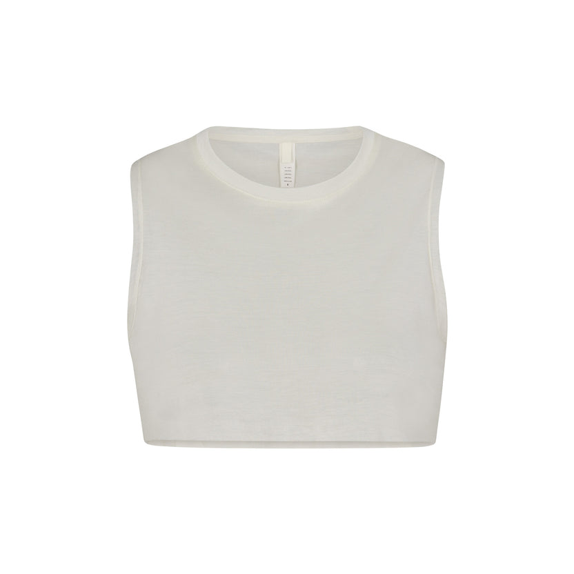 Kim's Sleep Super Cropped Tank - Bone | SKIMS