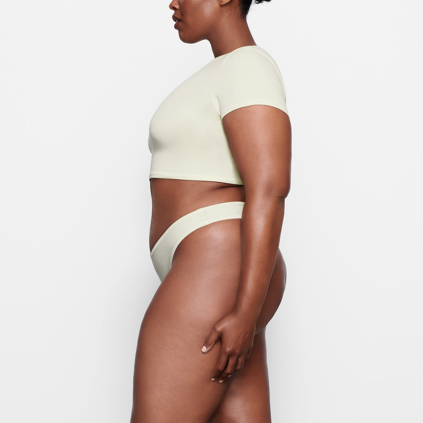 New Women's SKIMS Bone Stretch Cotton Jersey Full Brief Panty Size XS
