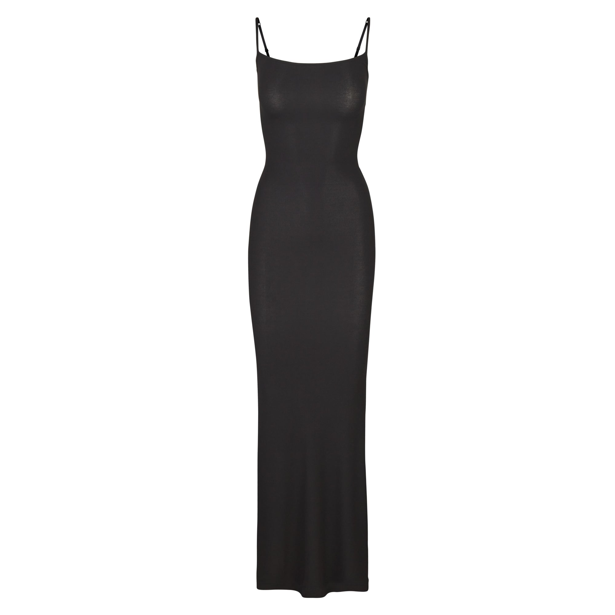 SOFT LOUNGE LONG SLIP DRESS | ONYX