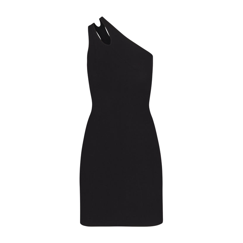 Soft Lounge Cut Out One Shoulder Dress - Onyx | SKIMS